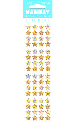 Hambly Studios® Prismatic *Gold & Silver Micro Stars* STICKERS