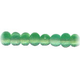 4-5mm Transparent Emerald Green Matte Lampwork ROUND Beads