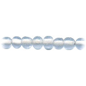 4-5mm Transparent Light Blue Lampwork ROUND Beads