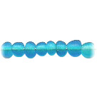 3-4mm Transparent Montana Blue Lampwork ROUND Beads