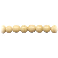 4-5mm Opaque Beige Lampwork ROUND Beads