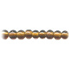 4-5mm Transparent Dark Topaz Brown Lampwork ROUND Beads