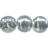 8x12mm Crystal & Black Givre Lampwork LENTIL Beads