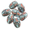 15x20mm India *Kashmiri* Resin Inlay OVAL/BARREL Beads