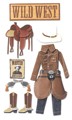 Jolee's Boutique Le Grande® *Cowboy* Dimensional STICKER Embellishments