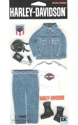 Jolee's Boutique® *Harley-Davidson® Denim Collection* Dimensional STICKER Embellishments