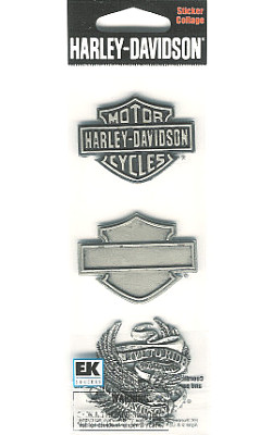 Jolee's Boutique® *Harley-Davidson® Black & White Logos* Dimensional STICKER Embellishments