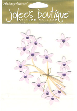 Jolee's Boutique® *Violet Jeweled Flowers* Dimensional Embellishments