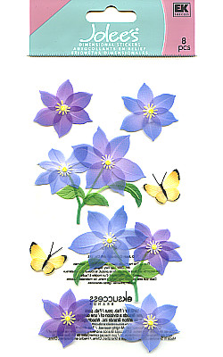 Jolee's® *Purple Flowers* Dimensional Embellishments