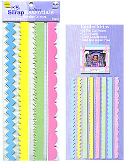JoAnn® Scrap Essentials 12" Pastel *Border Strips* Paper DIE CUTS