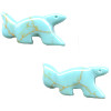 12x24mm Block Kingman Turquoise (Simulated) SQUIRREL Animal Fetish Beads