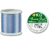 MIYUKI® (KO) Japanese Nylon BEADING THREAD Size B, 50 Meters (55 Yards) - #11  Blue