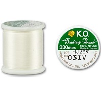 MIYUKI® (KO) Japanese Nylon BEADING THREAD Size B, 50 Meters (55 Yards) - #03 Ivory