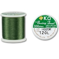 MIYUKI® (KO) Japanese Nylon BEADING THREAD Size B, 50 Meters (55 Yards) - #12 Olive