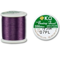MIYUKI® (KO) Japanese Nylon BEADING THREAD Size B, 50 Meters (55 Yards) - #07 Purple