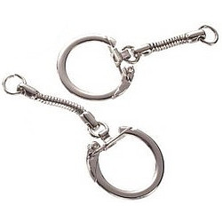 24mm dia. Nickel Plated Steel Latching KEYCHAIN Component
