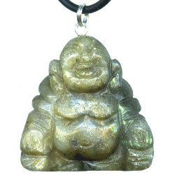 32x35mm Labradorite BUDDHA Pendant/Focal Bead