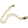 5x10mm Goldtone Lobster Claw CLASP with 3" Chain Extension