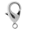 9x16mm White K Plated Nickel Tone Alloy Lobster Claw CLASPS