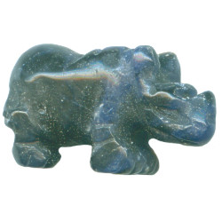 12x20mm Lapiz Lazuli RHINOCEROS Animal Fetish Bead