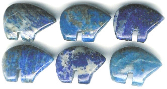 12x18mm Lapis Lazuli ZUNI BEAR Animal Fetish Beads