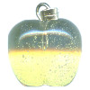 14mm Lemon Quartz APPLE Charm / Pendant - with Bail