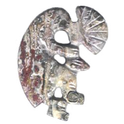 26x40mm Leopardskin Jasper KOKOPELLI Pendant/Focal Bead