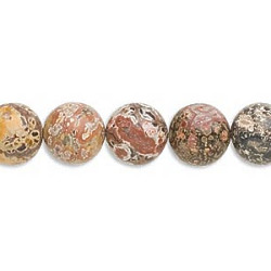 10mm Leopardskin Jasper ROUND Beads