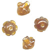 10x12mm Transparent Amber Lampwork ACORN Beads