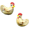 16x22mm Lampwork Glass CHICKEN, HEN Beads