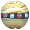 25mm *DESERT JEWELS* Lampwork LENTIL Bead