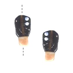 10x18mm Lampwork Glass Chocolate ICE CREAM BAR Beads