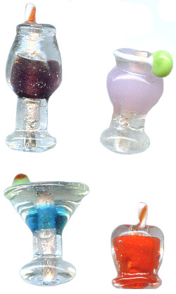 20mm to 24mm Lampwork Glass MIXED COCKTAIL Beads