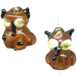 12x16mm Lampwork Glass OWL Beads