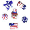 10mm to 20mm Lampwork Glass PATRIOTIC Glass Bead Mix