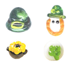 10mm to 16mm Lampwork Glass *ST. PATTY'S DAY* Bead Mix