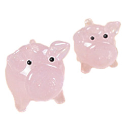 10mm to 15mm Lampwork Glass PIG & PIGLET Beads