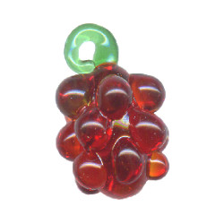 12x18mm Lampwork Glass RASPBERRY Charm Bead