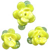 12mm Sculpted Lampwork YELLOW ROSEBeads