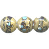 16mm *SPIRIT CANYON* Lampwork LENTIL Beads