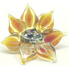 30x32mm *WILD SUNFLOWER* Sculpted Lampwork Focal/Pendant Bead ~ Lluvia Brito