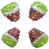 15x17mm Lampwork Glass Sugared WATERMELON Beads