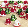 10x11mm Lampwork Glass CHRISTMAS BELL Bead Mix