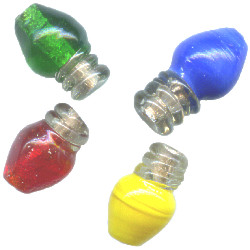 8x15mm Lampwork Glass CHRISTMAS LIGHTS Bead Mix