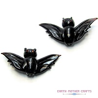 18x40mm Lampwork Glass BAT Bead