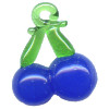 17x20mm Lampwork Glass BLUEBERRY Charm Bead