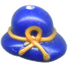 11x17mm Lampwork Glass Dark Blue BONNET Bead