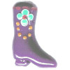 18x25mm Lampwork Glass Western BOOT Bead - Purple