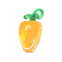 14x22mm Lampwork Glass Amber BELL PEPPER Pendant/Focal Bead