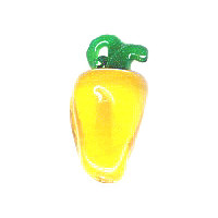 14x22mm Lampwork Glass Yellow BELL PEPPER Pendant/Focal Bead